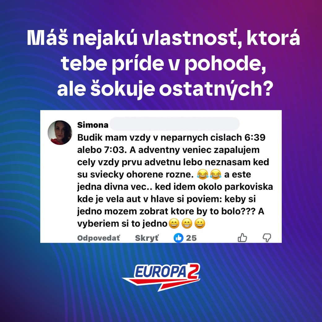 Zaujímavá vlastnosť: Nastavenie budíka na nepárne čísla a myslenie na adventný veniec. Diskusia na Europa 2.
