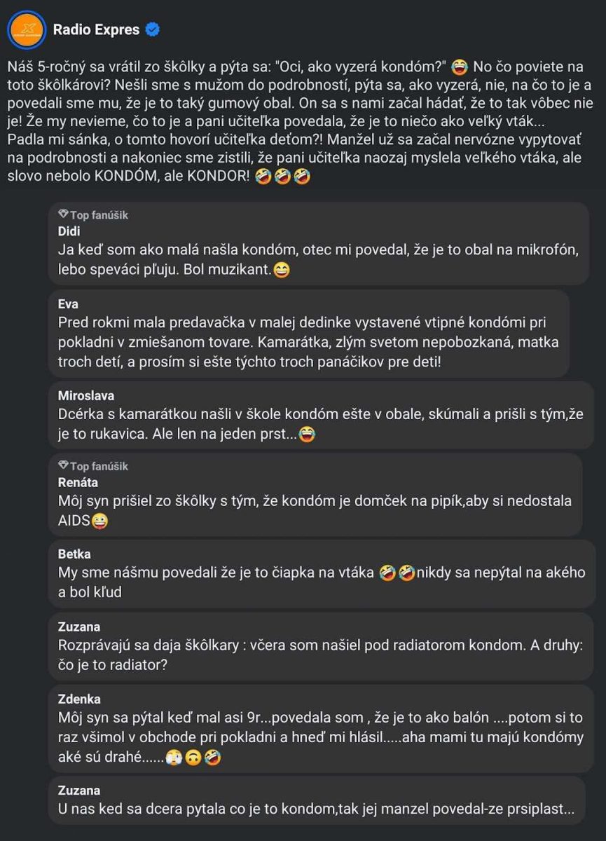 Vtipné príbehy o deťoch a zábavných nedorozumeniach so slovom kondóm, ktoré mysleli ako kondor.