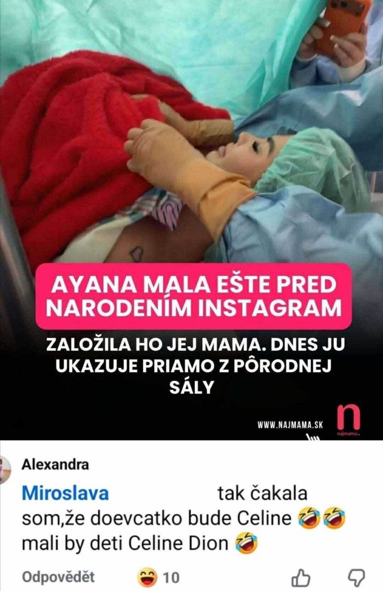 Bábätko Ayana má Instagram od narodenia vďaka mame, ktorá zdieľala foto priamo z pôrodnej sály.