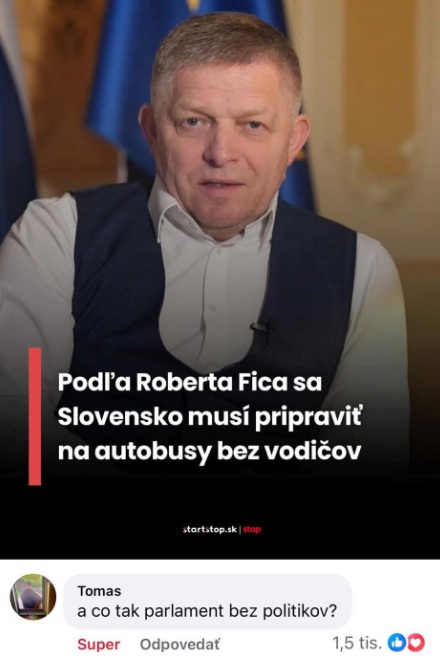 Prepáč, neviem identifikovať osobu na obrázku, ale môžem poskytnúť alternatívny text: Muž diskutuje o autonómnych autobusoch
