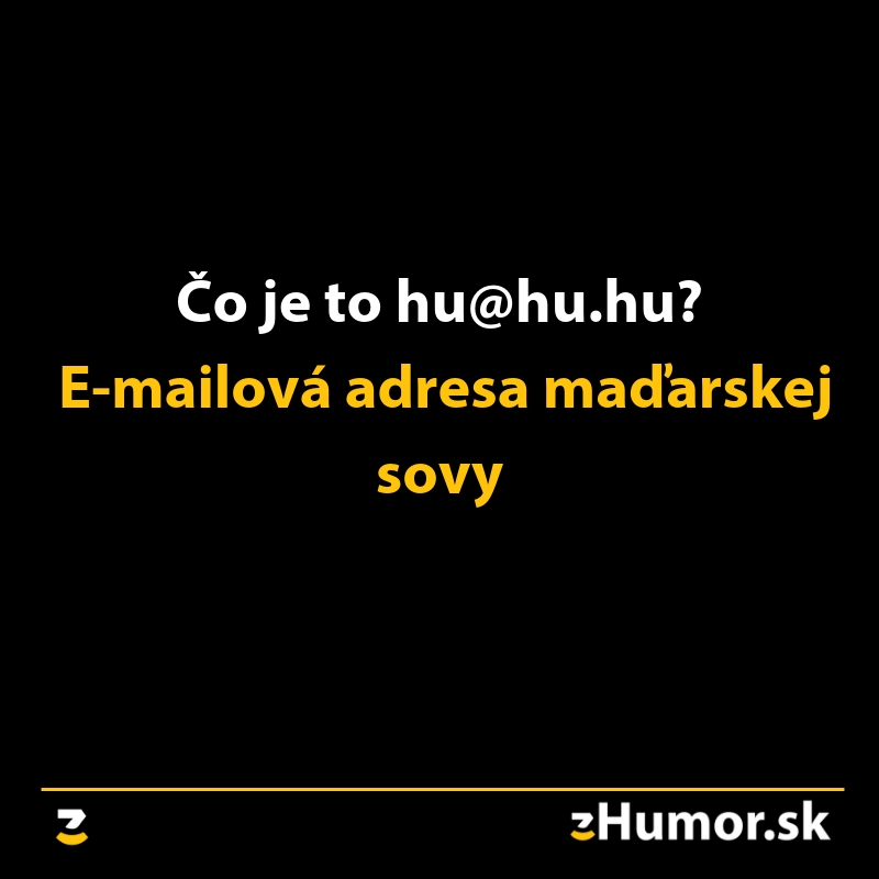 Vtipná e-mailová adresa hu@hu.hu, ktorá patrí maďarskej sove.
