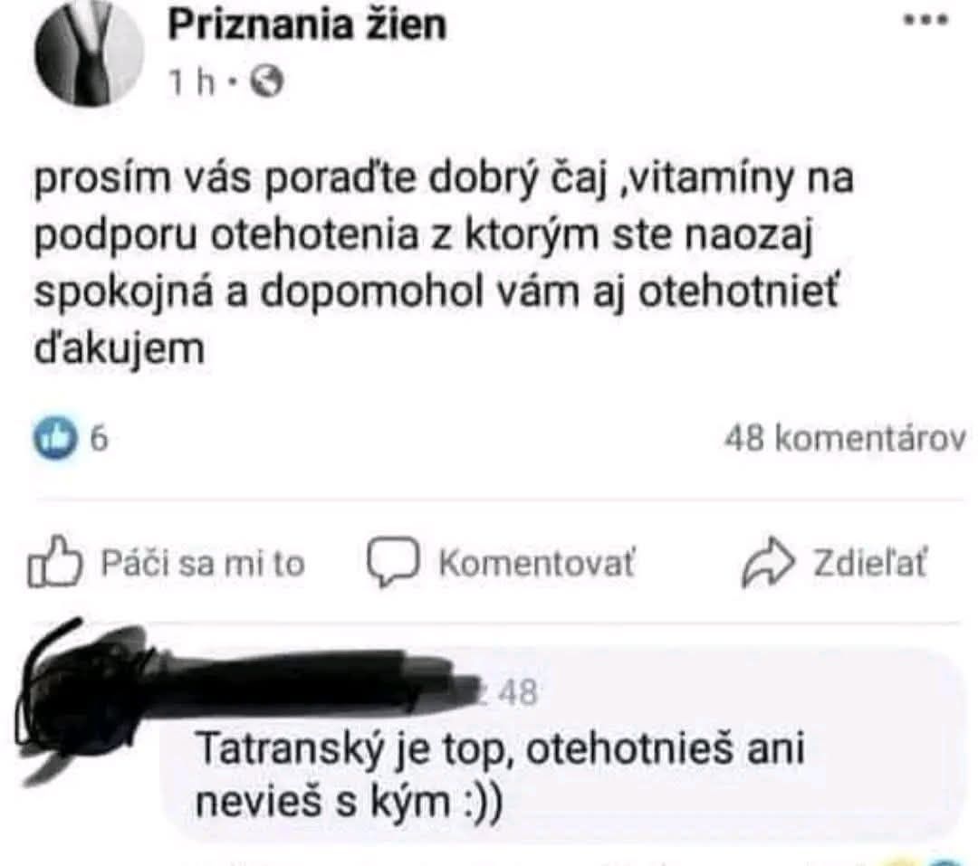 Žena žiada o radu na dobrý čaj alebo vitamíny na podporu otehotnenia, odpoveď odporúča tatranský čaj.