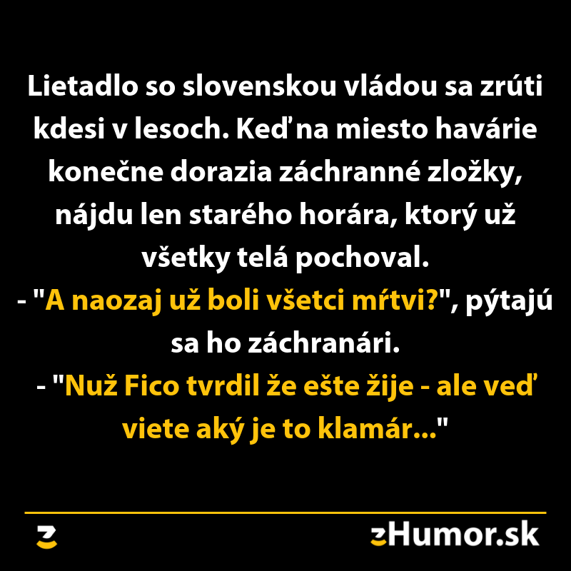 Vtip s horárom po havárii lietadla vlády, kde spomínajú klamstvo, humor od zHumor.sk.