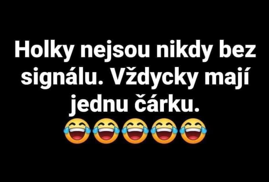Textový vtip o signále s plačúcimi smajlíkmi.