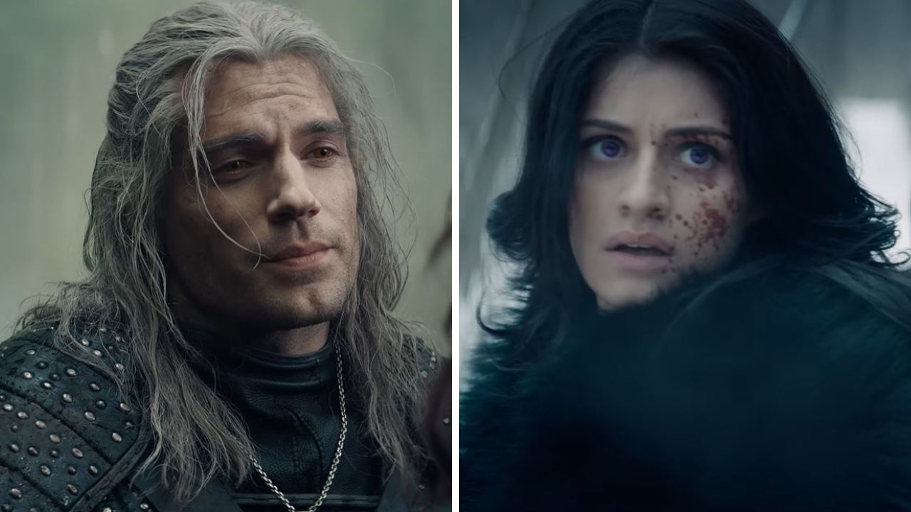Dva fantasy postavy s vážnym výrazom, muž s bielymi vlasmi v brnení a žena so zakrvavenou tvárou a tmavými vlasmi.