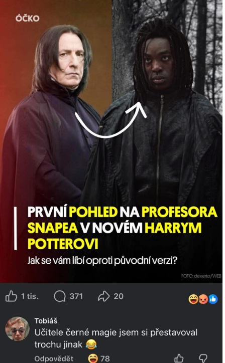 Dva verzie profesora Snapea: klasická a nová adaptácia, pohľad fanúšikov na rozdiely.
