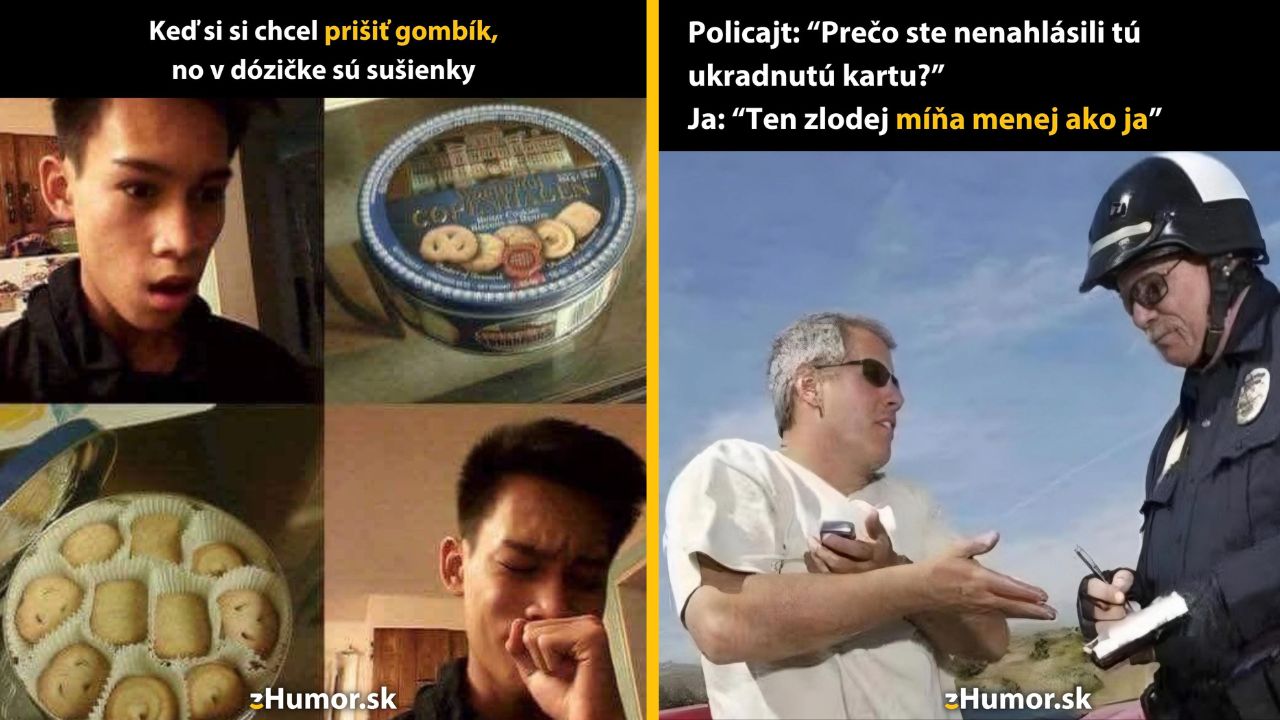 Meme s prekvapením v dóze: Namiesto gombíkov sušienky a ukradnutá karta míňa menej.
