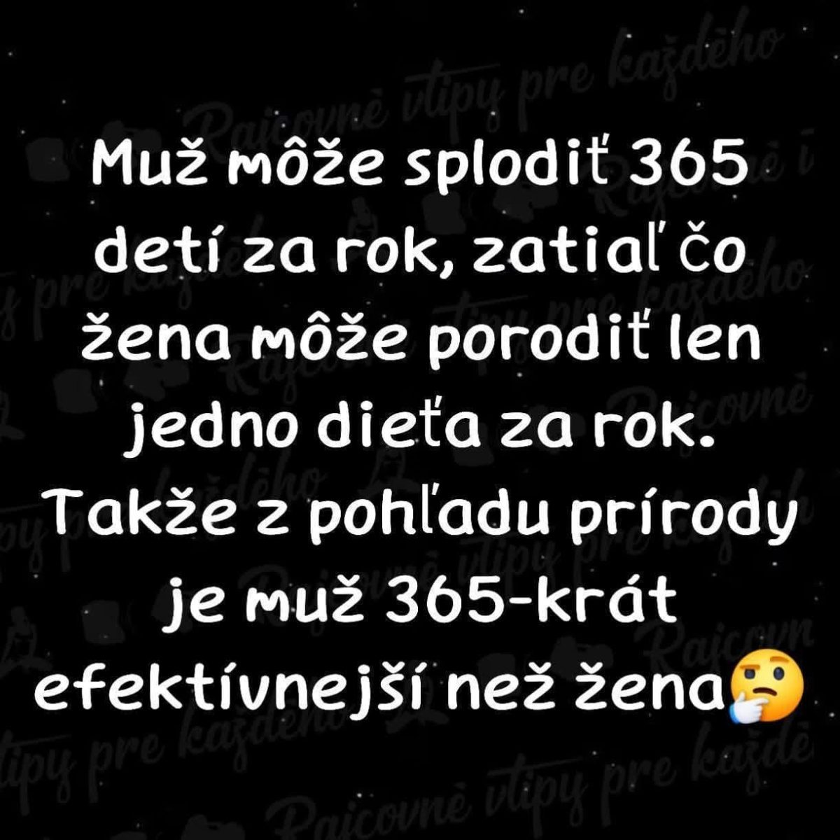 Text o porovnaní biologickej schopnosti rozmnožovania mužov a žien za rok.