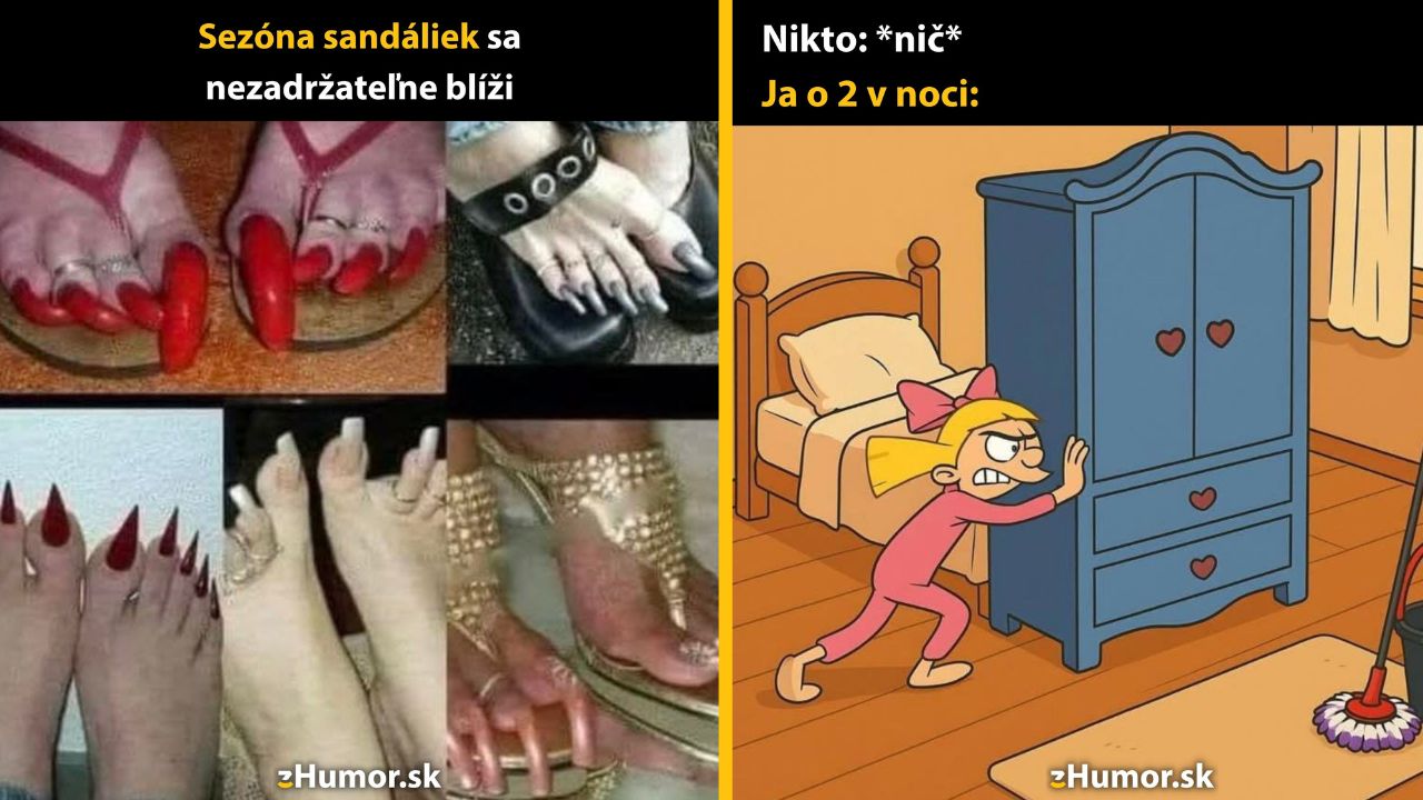 Blíži sa sezóna sandálov: kreatívne pedikúry a nočné aktivity spojené so sťahovaním nábytku.