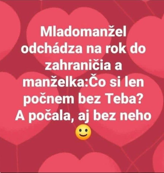 Mladomanžel odchádza na rok preč, manželka si robila starosti, ale vyriešila to úsmevným spôsobom.