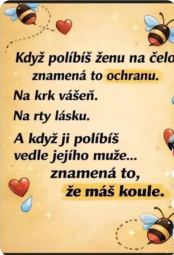 Ilustrácia s včielkami a citátom o symbolike bozkov s náznakom vášne a odvahy.