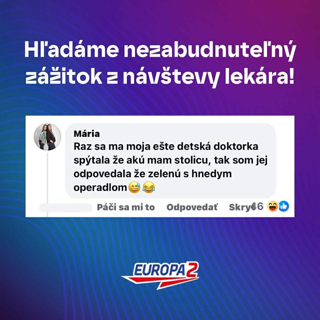 Hľadáme nezabudnuteľné zážitky z návštevy lekára, Mária vtipne odpovedá na otázku detskej doktorky o stoličke.