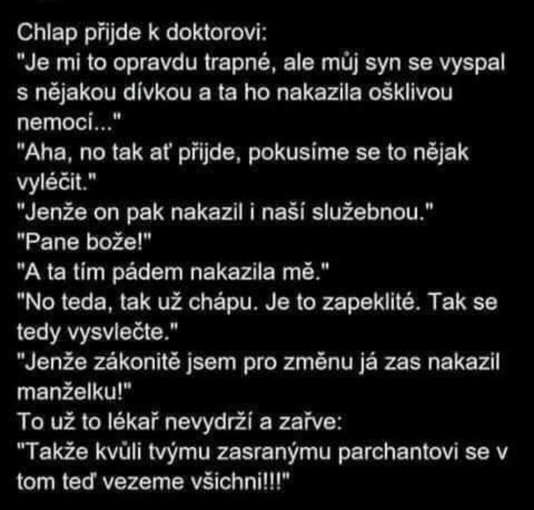 Pacient zveruje lekárovi zložitú rodinnú situáciu súvisiacu s prenosom infekcie.