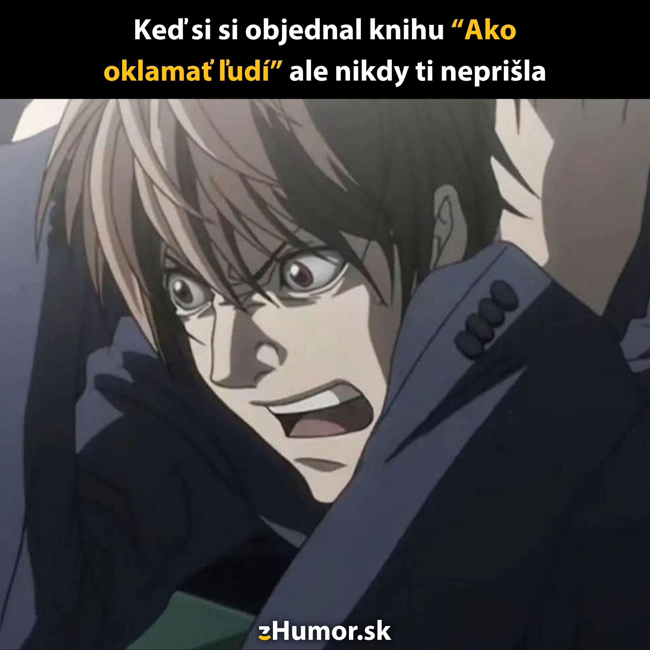 Animovaná postava v obleku vyzerá nahnevane s textom o nedoručenej knihe.