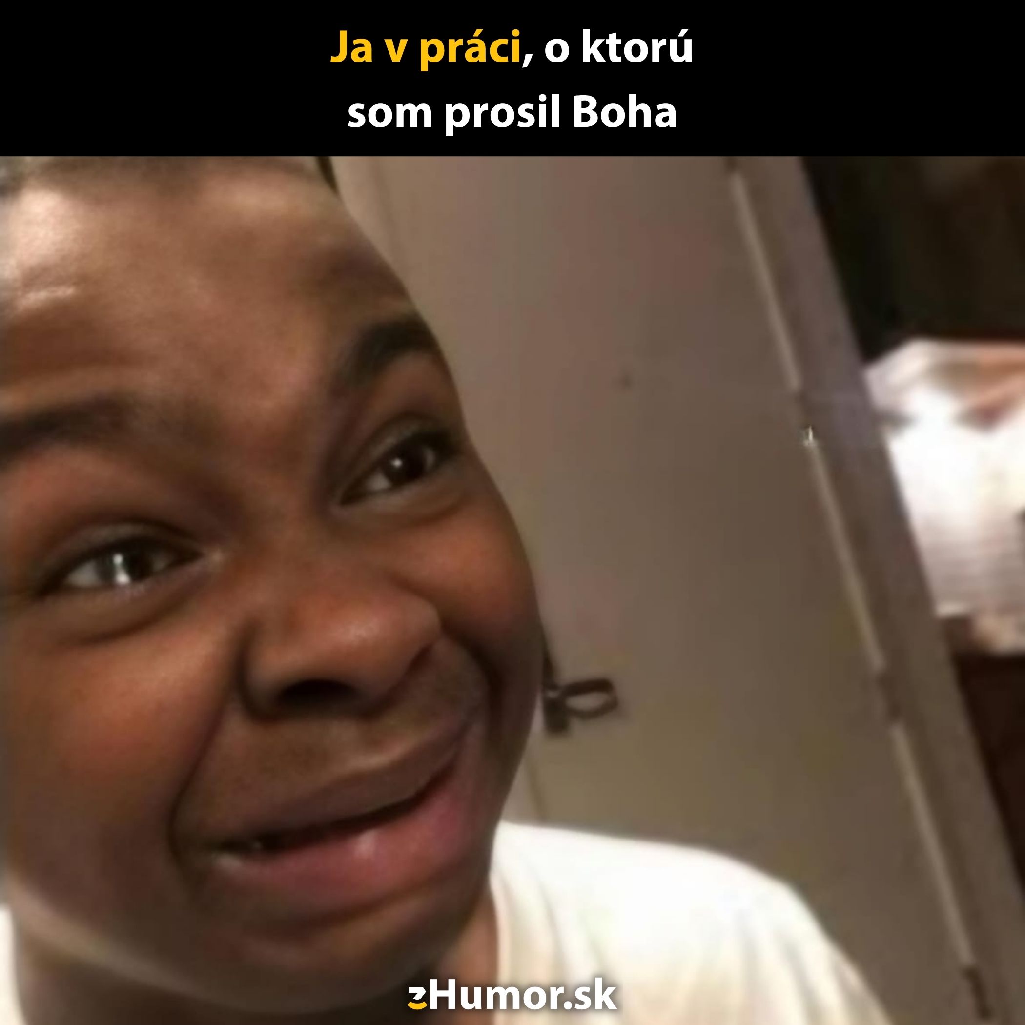 Obrázok vyjadruje iróniu a sklamanie v práci, ktorú si niekto želal a prosil o ňu.