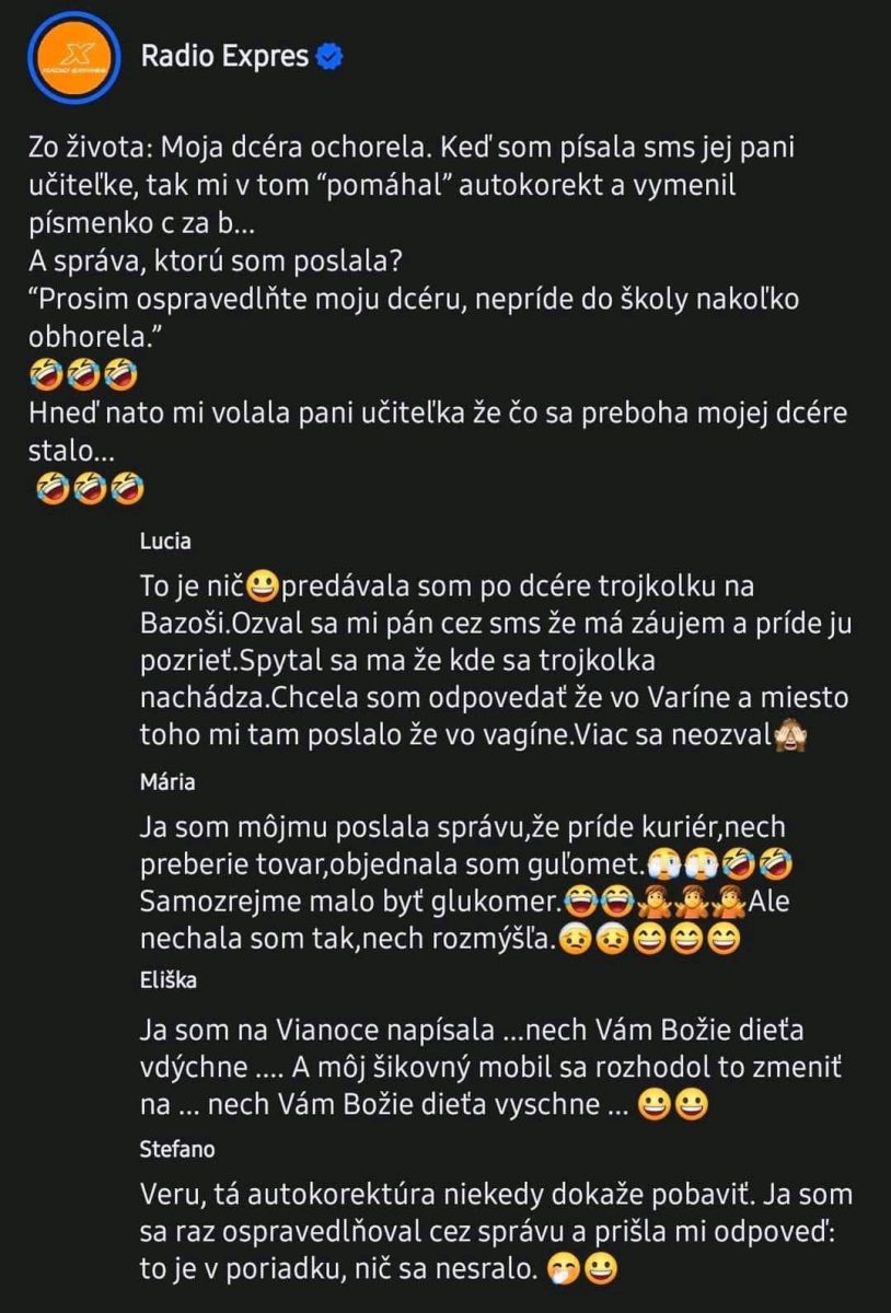 Vtipné chyby autokorekcie v SMS správach, ktoré spôsobia nedorozumenia a rozosmejú k slzám.