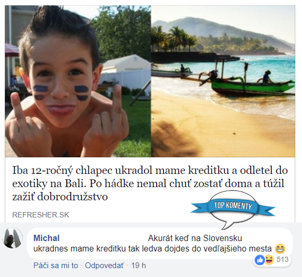 12-ročný chlapec s čiernymi pruhmi na tvári ukradol mame kreditku a odletel na Bali za dobrodružstvom.