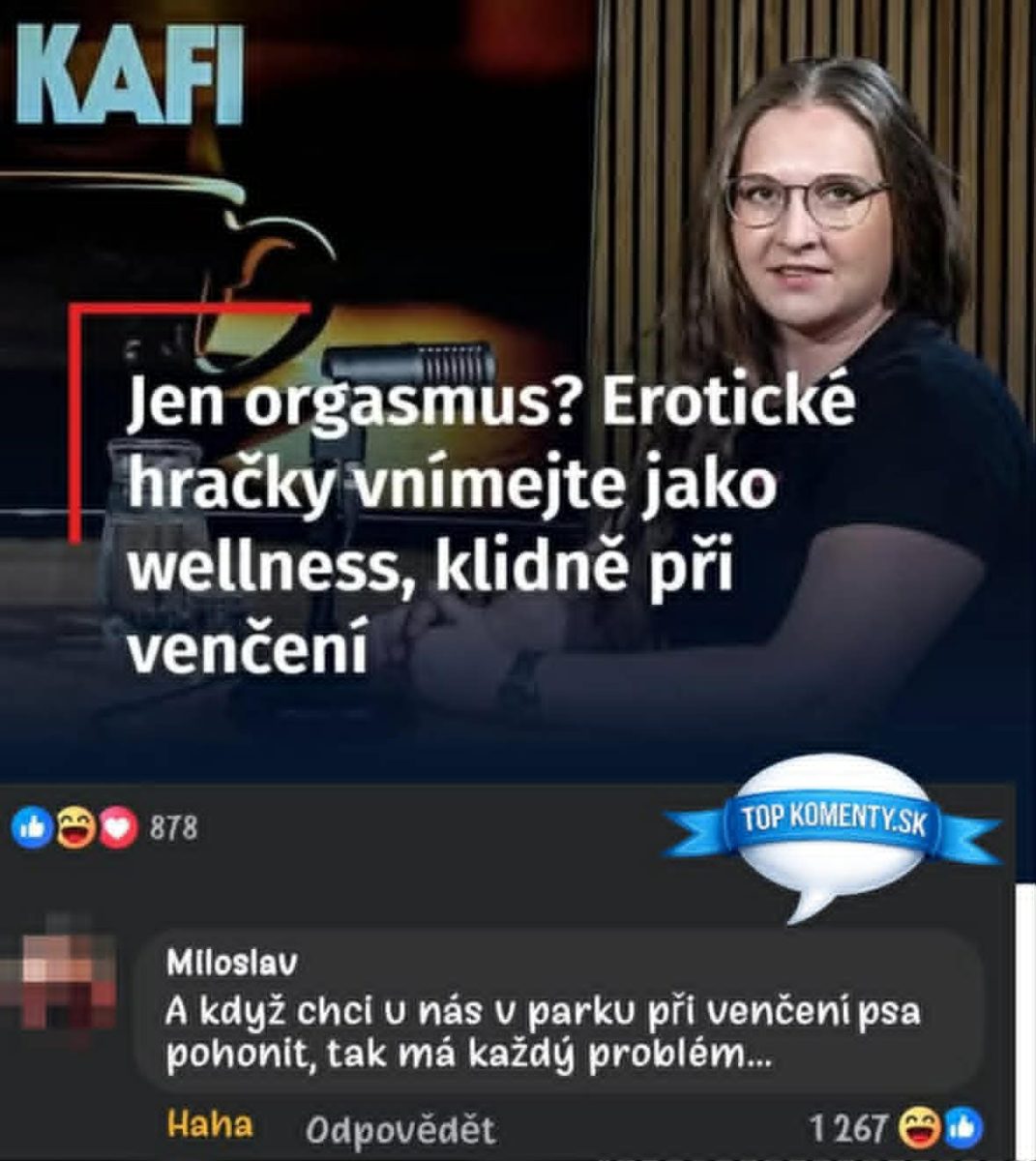 Žena diskutuje o využití erotických hračiek ako wellness pomôcok počas podcastu KAFI.