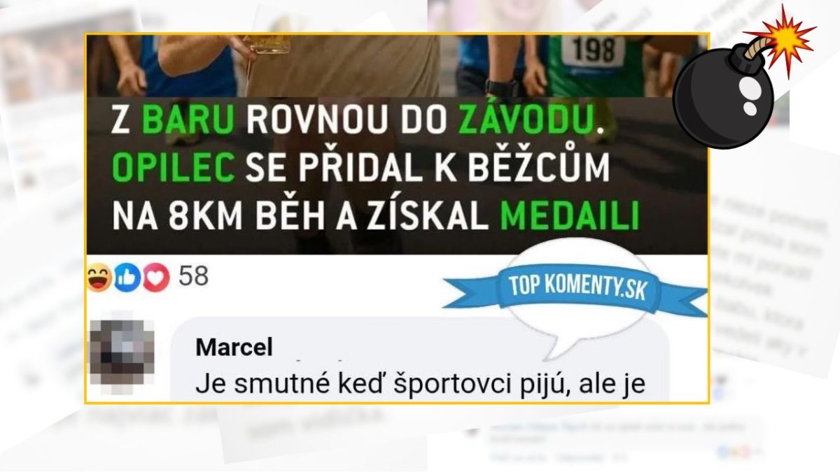 Opilec z baru sa pridal na beh, prekonal 8 km a získal medailu. Komentár k tomu: Je smutné, keď športovci pijú.