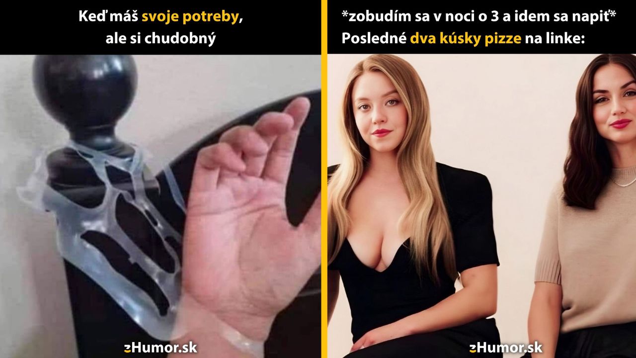 Humorné porovnanie každodenných situácií s vtipným textom.