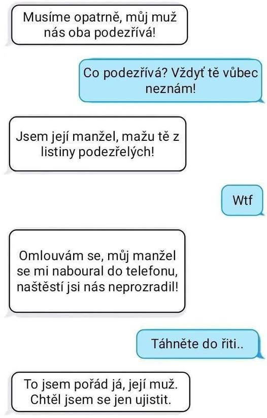 Manžel kontroluje správy a podozrieva podvádzanie, no zistí sa, že je to nedorozumenie. Odpoveď je šokujúca.