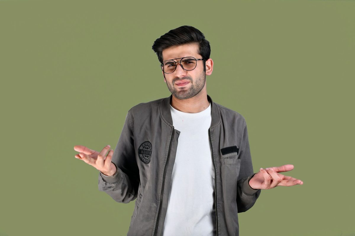 a man wearing glasses