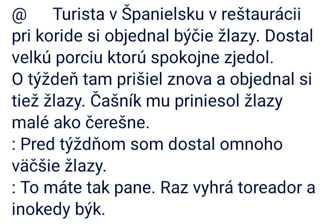 Turista v Španielsku objedná býčie žľazy, prekvapený veľkosťou. Vtipná odpoveď čašníka vysvetľuje rozdiel.