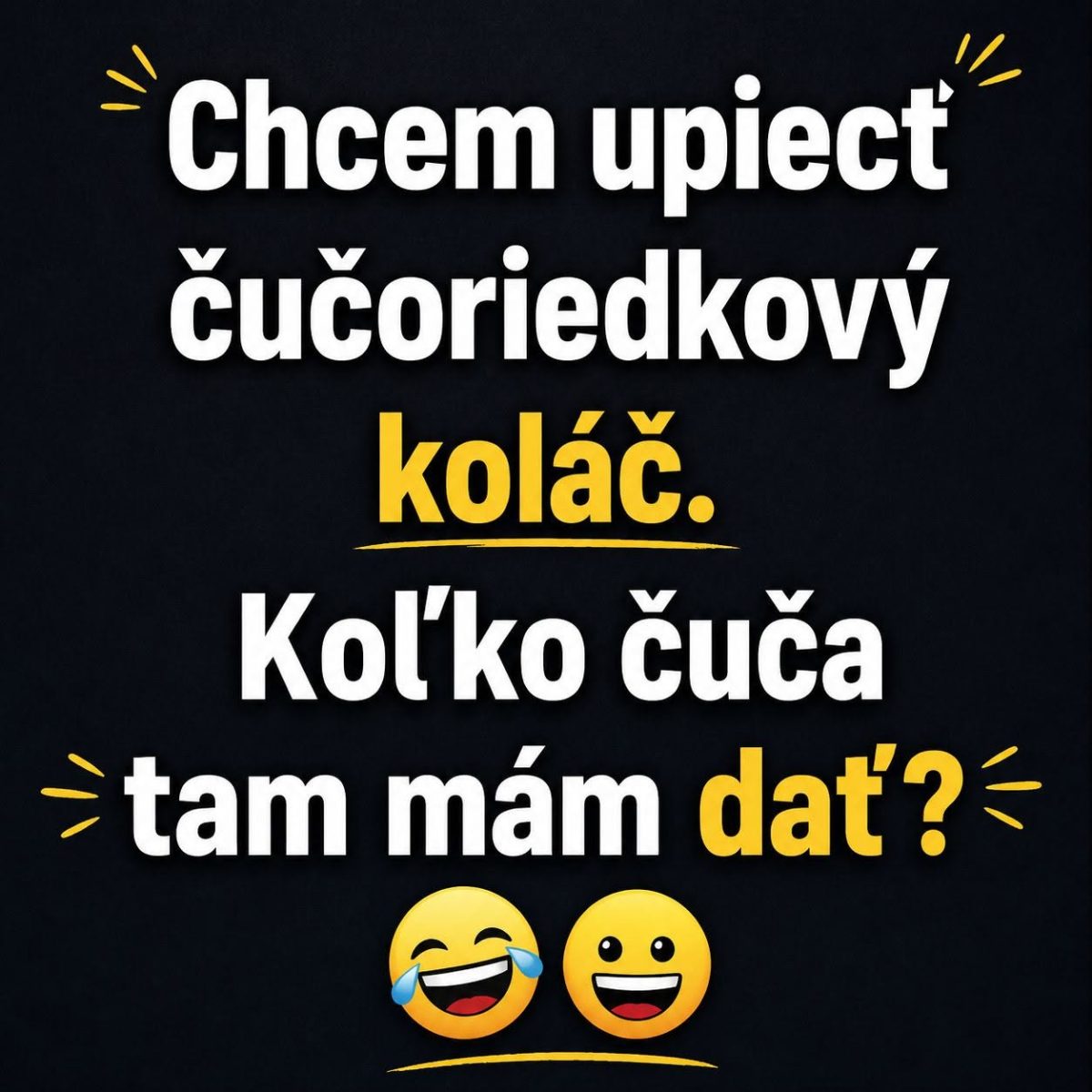 Vtipná otázka na množstvo čučoriedok do koláča s emóciou smiechu.