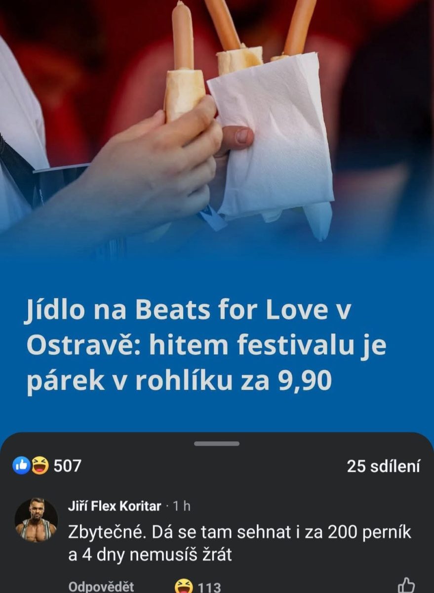 Párok v rožku na Beats for Love v Ostrave je hit za 9,90 Kč, festivalová lahôdka pre návštevníkov.