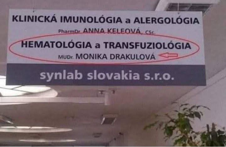 Znamenie na klinike: Imunológia, alergológia a hematológia. synlab slovakia s.r.o.