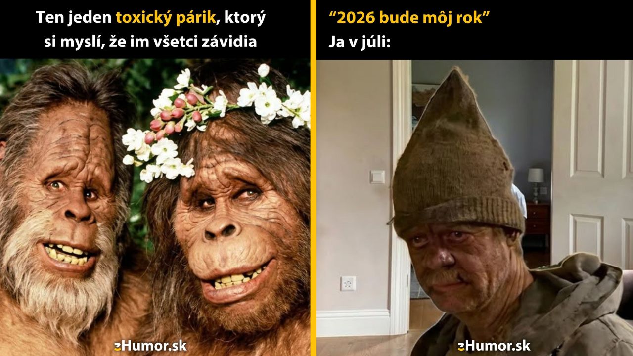 Dvojica opíc s kvetinami a muž s klobúkom. Príspevok na tému kontrastného vnímania vzťahov a cieľov.
