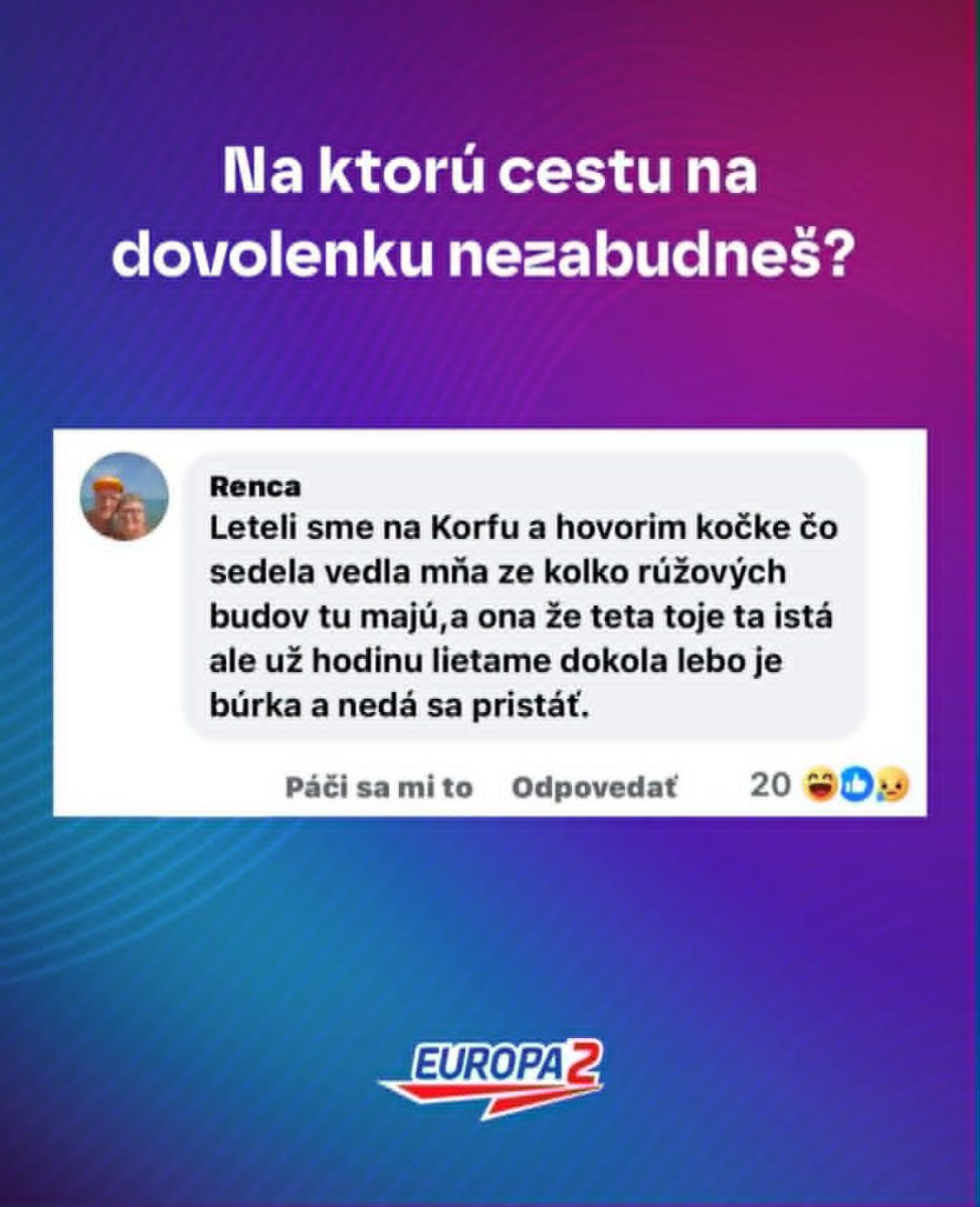 Otázka: Na ktorú dovolenku nezabudneš? Vtipný komentár o nezabudnuteľnom lete na Korfu so zlým počasím.