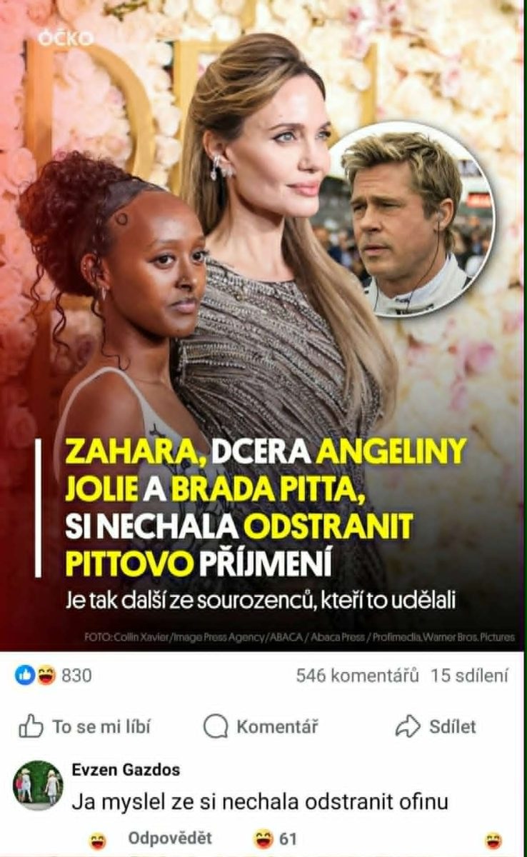 Matka s dcérou na udalosti, titulky o odstránení otcovho priezviska a vtipný komentár.