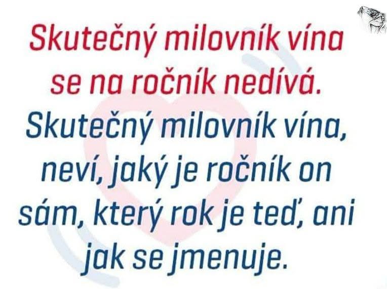 Citát o pravom milovníkovi vína, ktorý sa nestará o ročník, ale o skutočnú podstatu a radosť z vína.