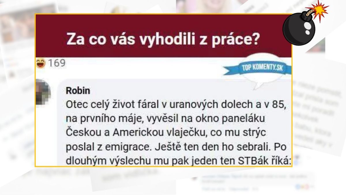 Príbeh o vyvesení českej a americkej vlajky na Prvého mája, po ktorom nasledovalo prepustenie z práce v 80. rokoch.