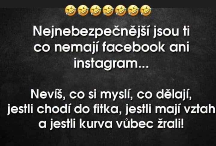 Vtipný text o tajomnosti ľudí bez sociálnych médií, otázky o ich aktivitách, vzťahoch a stravovaní.