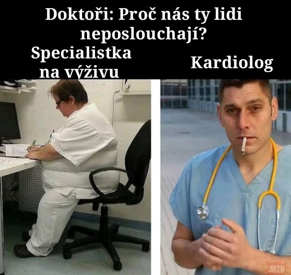 Lekári otázka: Prečo nás pacienti nepočúvajú? Odborníci na výživu a kardiológovia v obraze s iróniou.