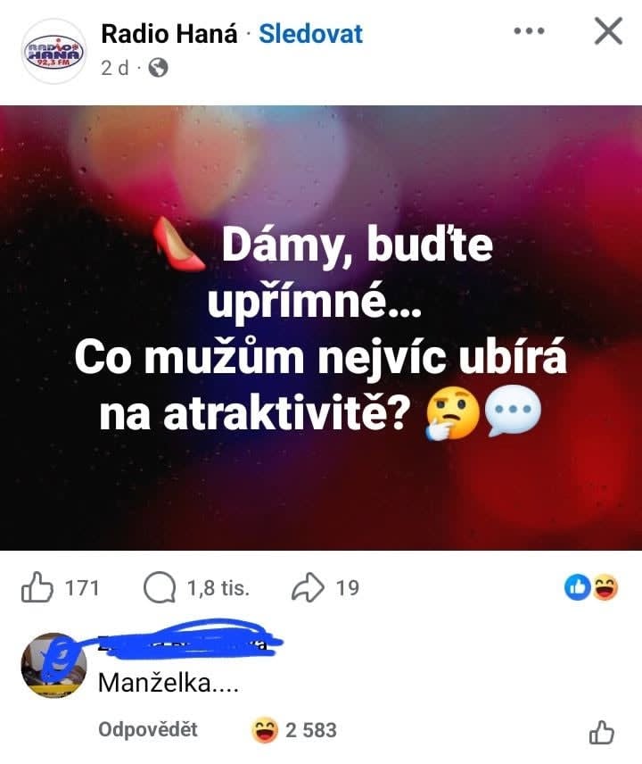 Dámy komentujú, čo mužom uberá na atraktivite, vtipný príspevok: Odpoveď Manželka... vyvoláva smiech.