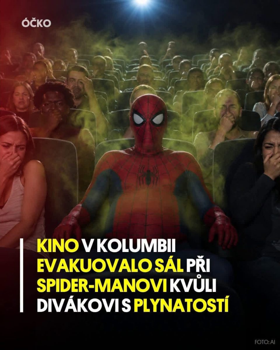 Kino evakuované kvôli plynatosti počas premietania Spider-Mana v Kolumbii, diváci v úžase.