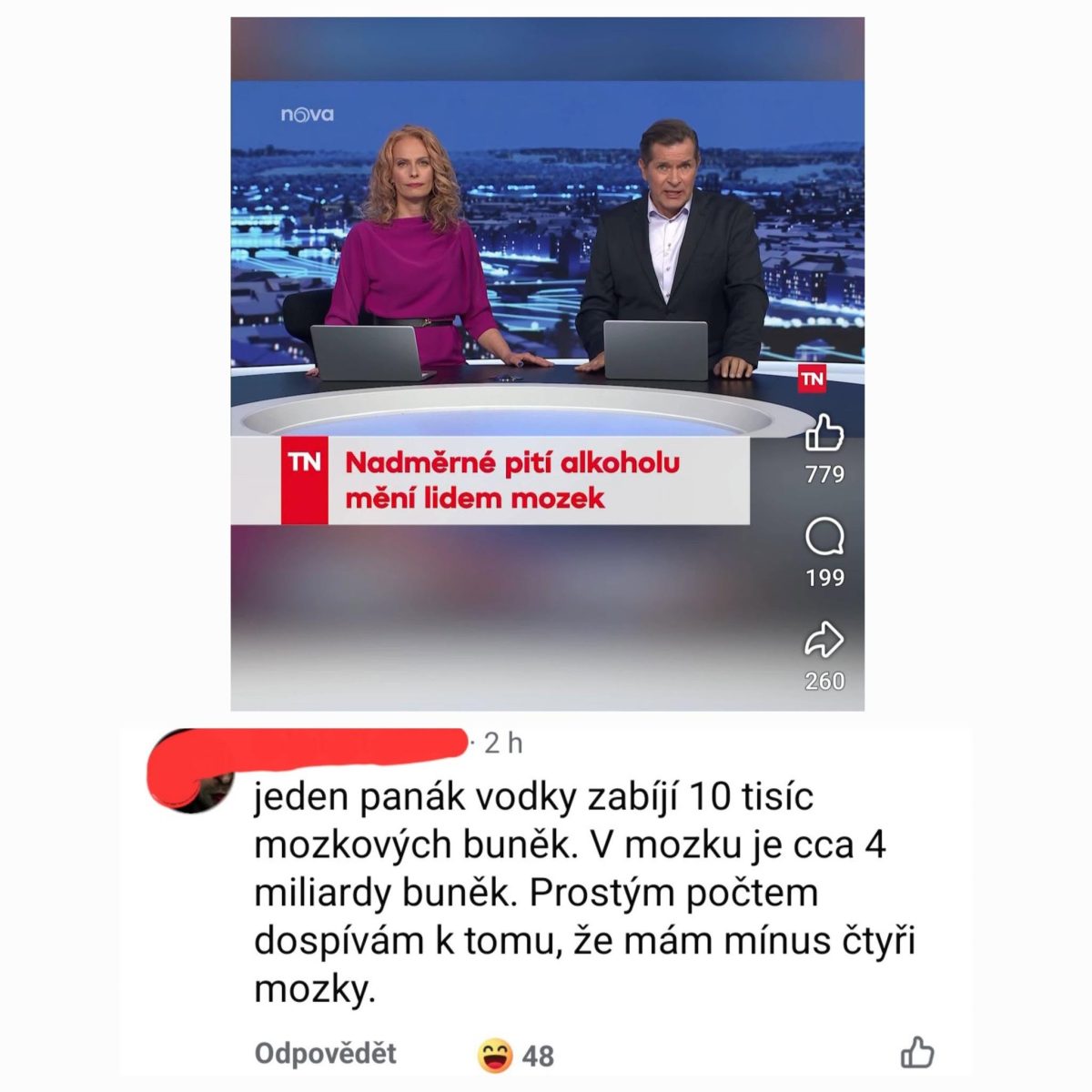 Moderátori diskusnej relácie o vplyve nadmernej konzumácie alkoholu na mozog.