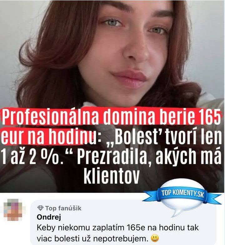 Profesionálna domina zarába 165 eur/hod, zdieľa detaily zo svojej práce a pohľad na bolestivé služby.