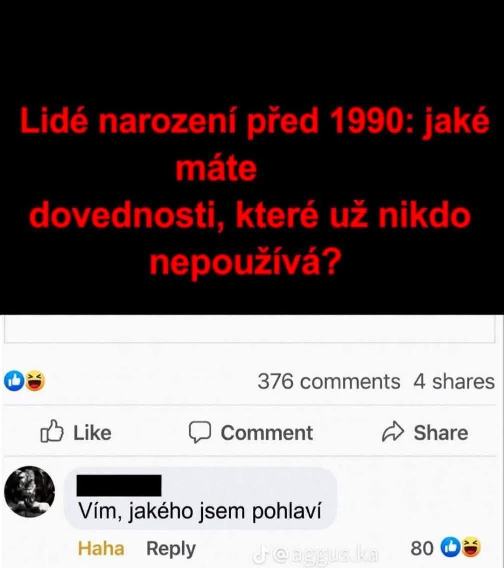 Otázka pre ľudí narodených pred 1990: Aké máte zručnosti, ktoré už nikto nepoužíva? Vtipná odpoveď o pohlaví.