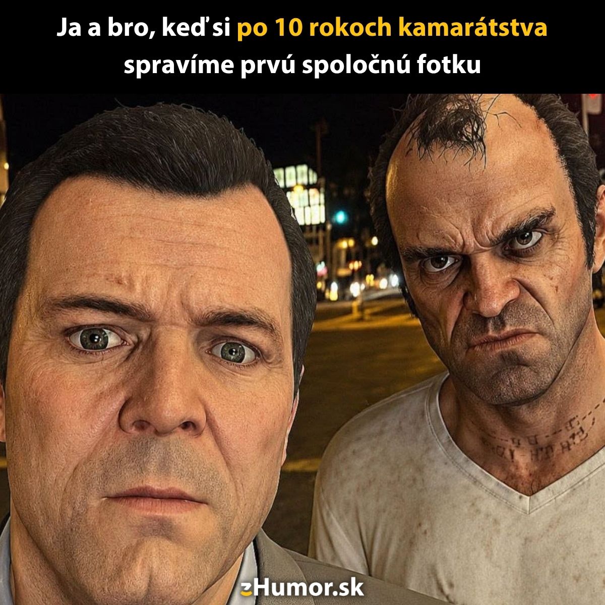 Dvaja muži z videohry spolu pózujú na prvej spoločnej fotke po 10 rokoch kamarátstva.