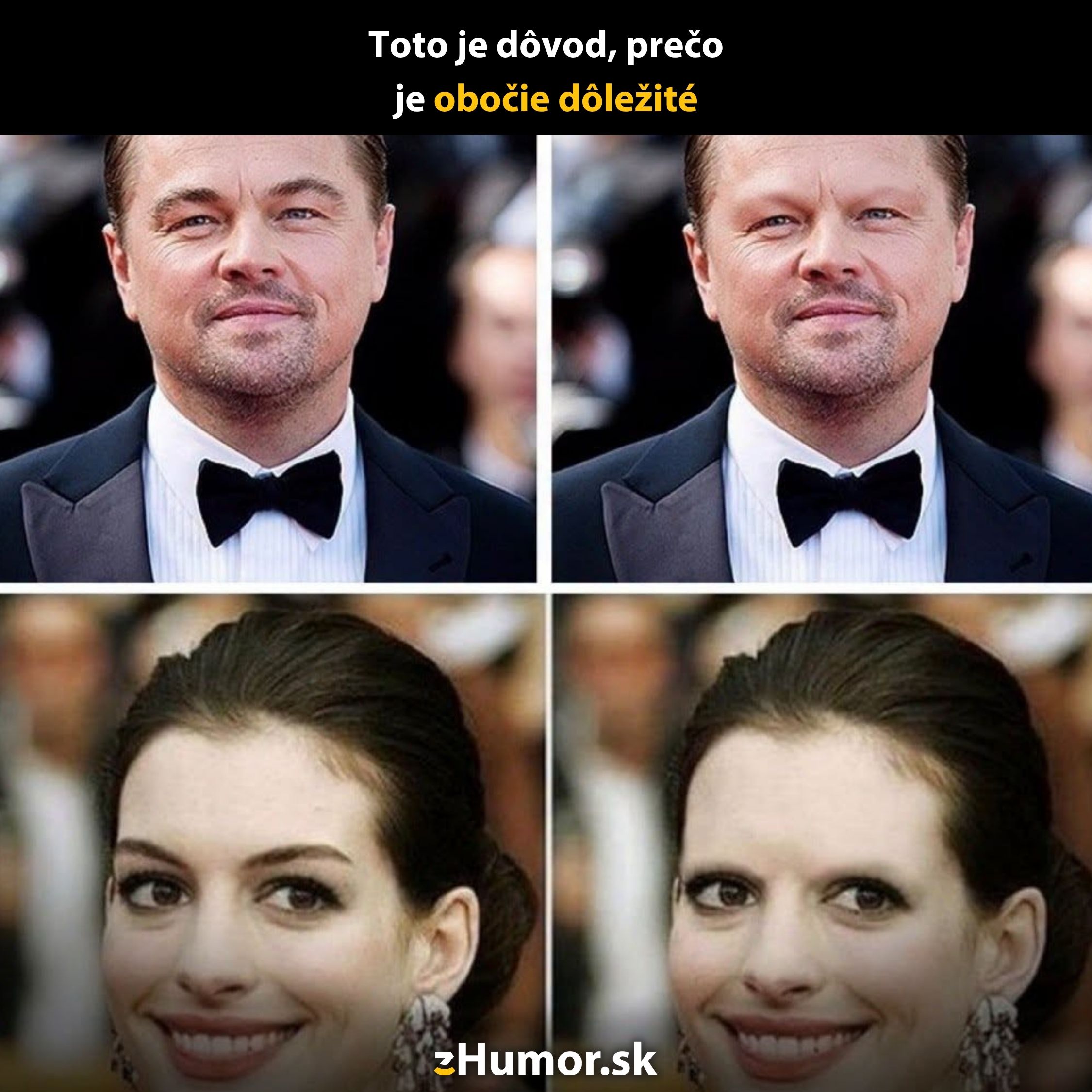 Porovnanie tvárí s obočím a bez neho, zdôrazňujúce jeho dôležitosť pre výzor.