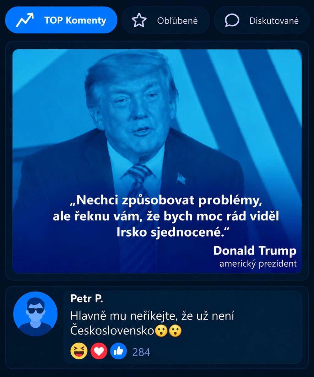 Neznámy muž hovorí o spojenom Írsku, vtipný komentár o Československu získava veľa pozornosti na sociálnych sieťach.