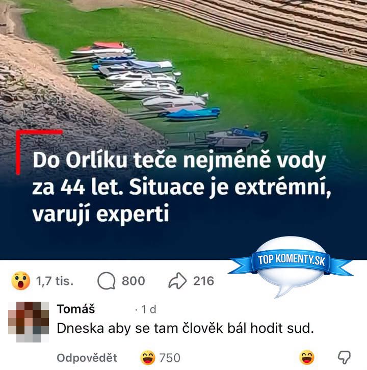 Loďky na suchu kvôli rekordne nízkej hladine Orlíku za 44 rokov, experti varujú pred extrémnou situáciou.