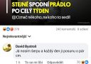 Ilustračný obrázok s textom: '20% mužov nosí rovnaké spodné prádlo celý týždeň.' Priestor pre označenie priateľov.