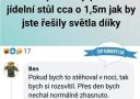Dotaz na presun stola o 1,5m so zábavnou odpoveďou o svetlách, ktorá pobavila užívateľov.