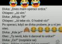 Vtipný dialóg o operácií srdca medzi dievčaťom a chlapcom: nečakaná pointa prináša smiech.