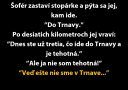 Vtip o vodičovi, stopárke a tehotenstve na ceste do Trnavy. Humorná pointa na hHmor.sk.